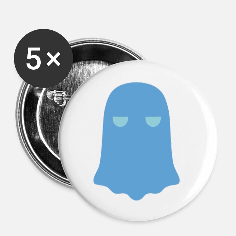 Blue - Buttons large 2.2''/56 mm (5-pack) - white