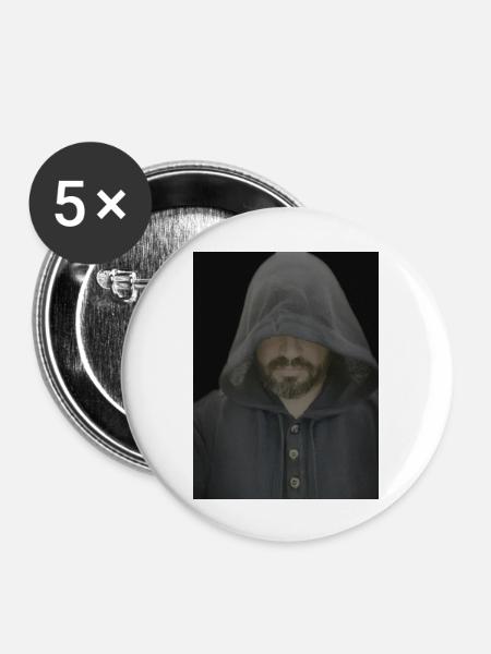 Crypto4Bishop - Buttons groß 56 mm (5er Pack) - Weiß