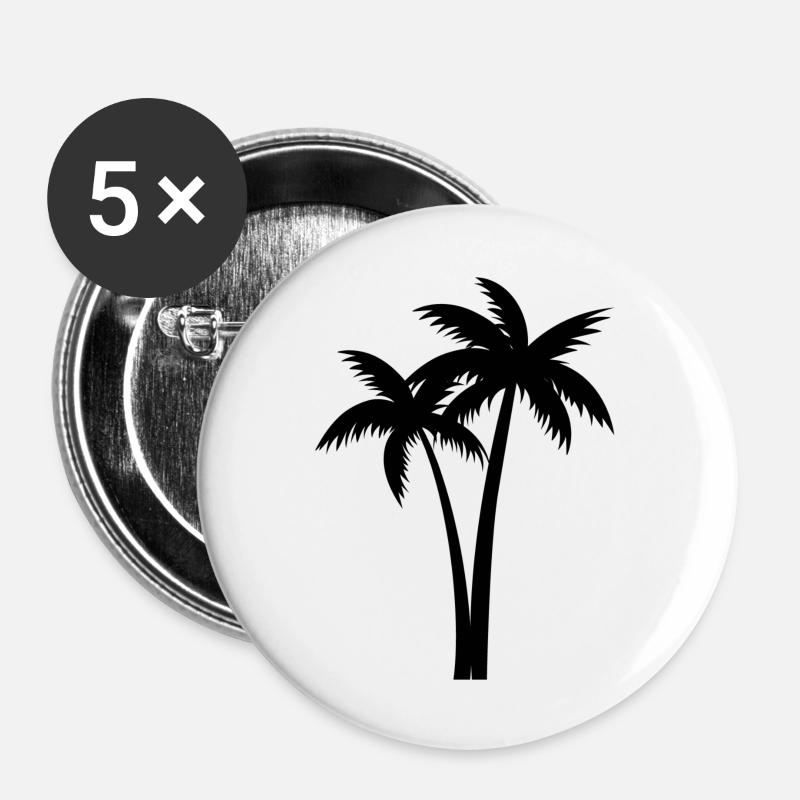 Palm Beach Holiday - Buttons large 2.2''/56 mm (5-pack) - white