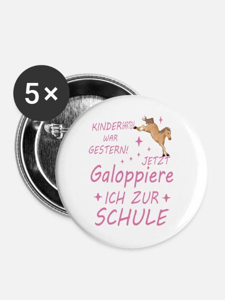 Kindergarten War Gestern - Buttons groß 56 mm (5er Pack) - Weiß