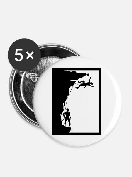 climbing - Buttons groß 56 mm (5er Pack) - Weiß