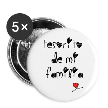Bébés et enfants. - Lot de 5 grands badges (56 mm) - blanc - Devant