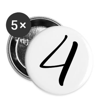 4 - Buttons large 2.2''/56 mm (5-pack) - white - Front