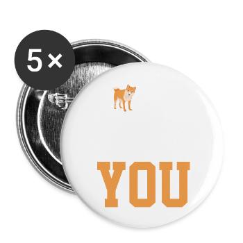 Dog 2 - Buttons groß 56 mm (5er Pack) - Weiß - Vorne