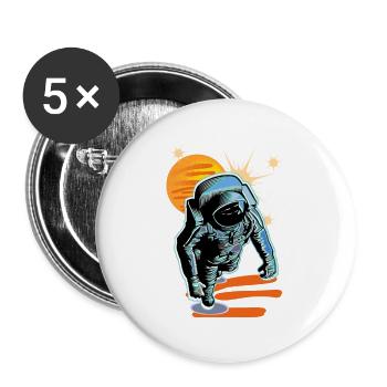 Astronaut - Space Galaxies - Buttons large 2.2''/56 mm (5-pack) - white - Front