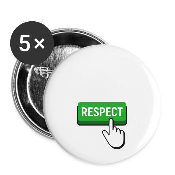 I'm looking for a nice girlfriend - RESPECT - Buttons large 2.2''/56 mm (5-pack) - white - Front