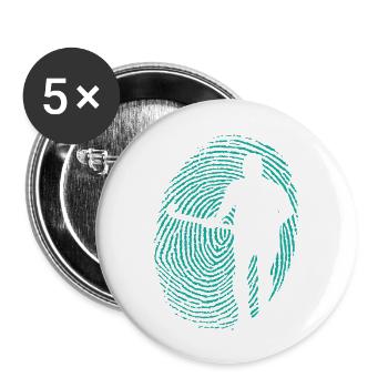 Field hockey Hockey DNA artificial turf ball - Buttons large 2.2''/56 mm (5-pack) - white - Front