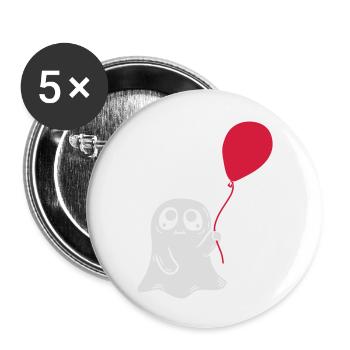 Conception de la bande dessinée Balloon Spirit - Lot de 5 grands badges (56 mm) - blanc - Devant