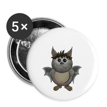 Tribas la petite chauve-souris - Lot de 5 grands badges (56 mm) - blanc - Devant