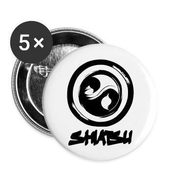 Shiatsu Yoga Méditation Massage Bouddha Vecteur 2 - Lot de 5 grands badges (56 mm) - blanc - Devant