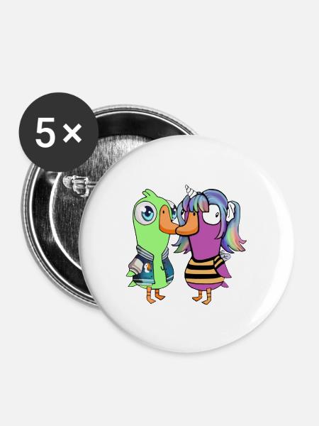 Mist Biene Steama - Buttons groß 56 mm (5er Pack) - Weiß