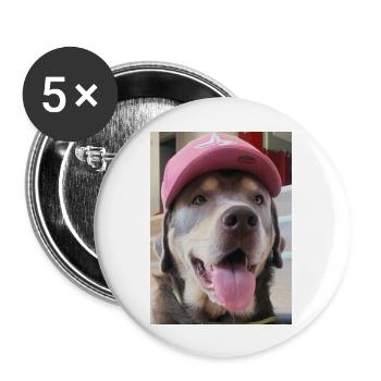 The Charlie Dog - Buttons groß 56 mm (5er Pack) - Weiß - Vorne