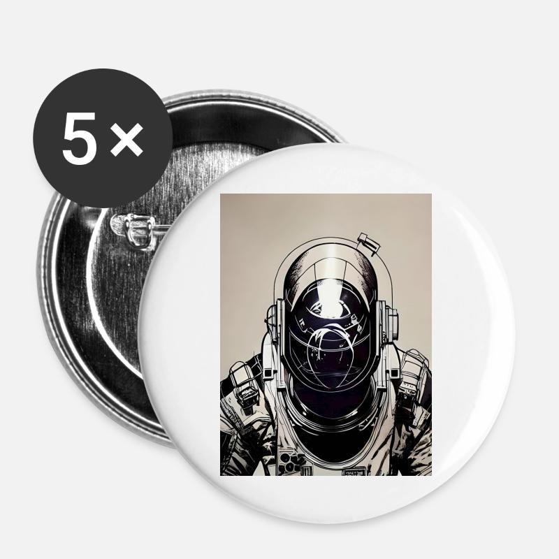 Astro AI - Buttons large 2.2''/56 mm (5-pack) - white