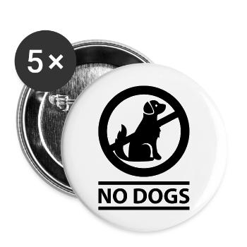 Dog Hund - Buttons large 2.2''/56 mm (5-pack) - white - Front