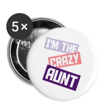 at The Crazy Aunt - Buttons large 2.2''/56 mm (5-pack) - white - Front