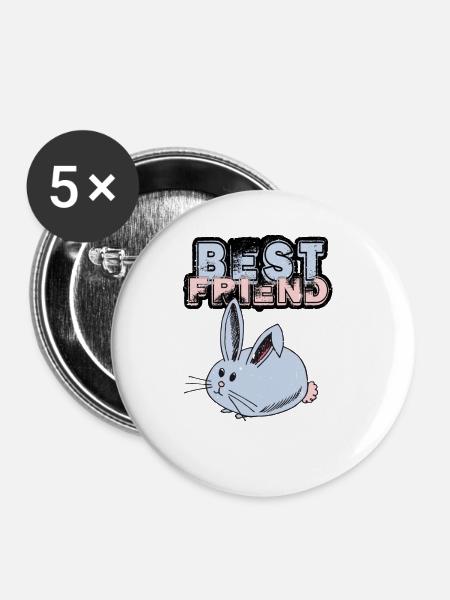 Best Friend Mouse - Buttons groß 56 mm (5er Pack) - Weiß
