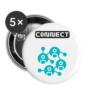 Internet Connect together - Buttons large 2.2''/56 mm (5-pack) - white - Front