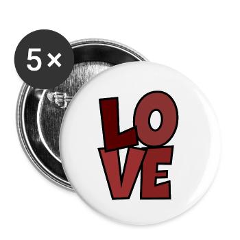 Love - Buttons large 2.2''/56 mm (5-pack) - white - Front