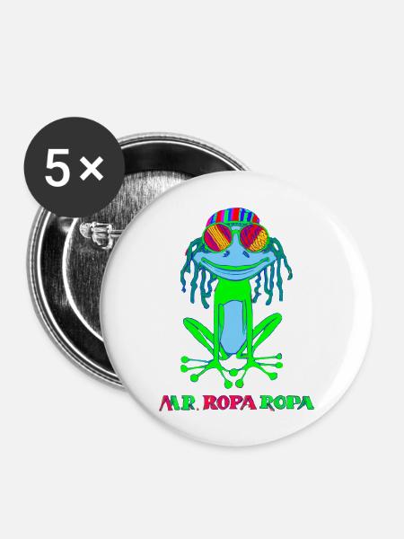 Mr. Ropa Ropa - Buttons groß 56 mm (5er Pack) - Weiß
