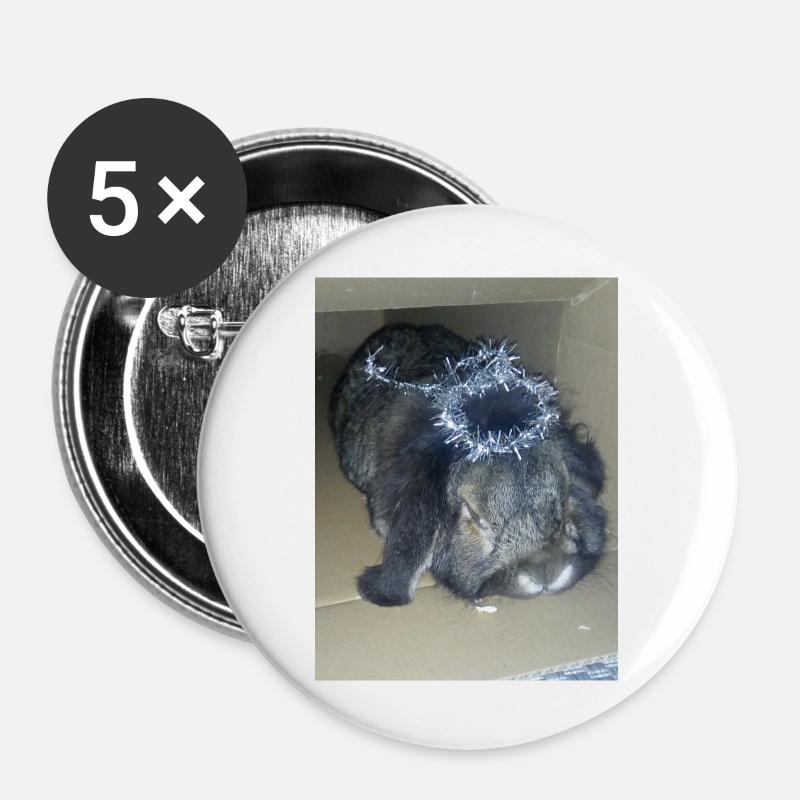 Rabbit - Buttons large 2.2''/56 mm (5-pack) - white