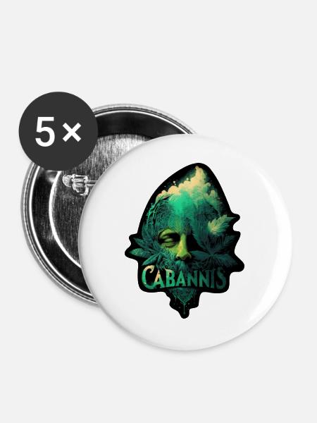 Cabannis - Buttons groß 56 mm (5er Pack) - Weiß