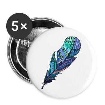 Feather - Buttons large 2.2''/56 mm (5-pack) - white - Front