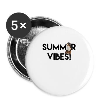 Bouvier bernois - Lot de 5 grands badges (56 mm) - blanc - Devant