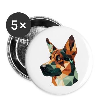 SHEEPDOG - Buttons large 2.2''/56 mm (5-pack) - white - Front