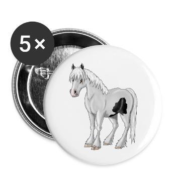 Trinker - Buttons groß 56 mm (5er Pack) - Weiß - Vorne