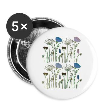 Dried flowers flower meadow - Buttons large 2.2''/56 mm (5-pack) - white - Front