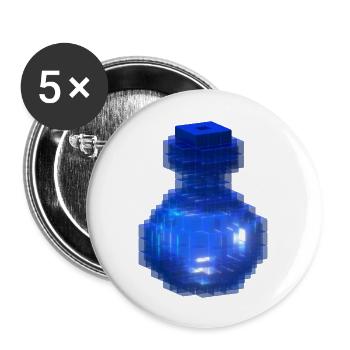 Blue Gothic Halloween Secret Potion Bottle Tshirt - Buttons large 2.2''/56 mm (5-pack) - white - Front