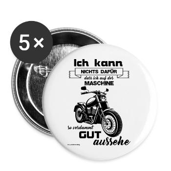 Ich kann nichts dafür, dass ich ... - Buttons groß 56 mm (5er Pack) - Weiß - Vorne