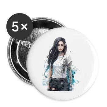 Dream Big - Buttons groß 56 mm (5er Pack) - Weiß - Vorne