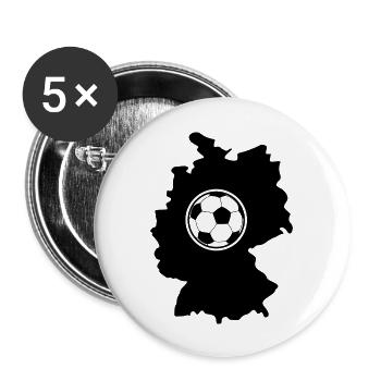 Fußball Soccer - Lot de 5 grands badges (56 mm) - blanc - Devant