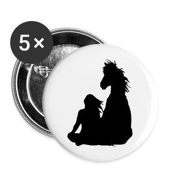 Best Friends - Buttons groß 56 mm (5er Pack) - Weiß - Vorne