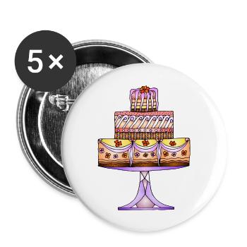 Cake - Buttons large 2.2''/56 mm (5-pack) - white - Front
