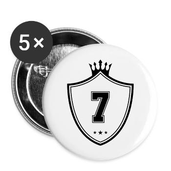 wappen 7 - Buttons groß 56 mm (5er Pack) - Weiß - Vorne