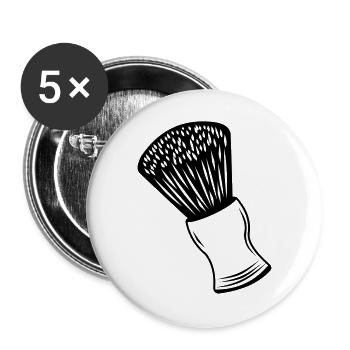 Shaving brush - Buttons large 2.2''/56 mm (5-pack) - white - Front