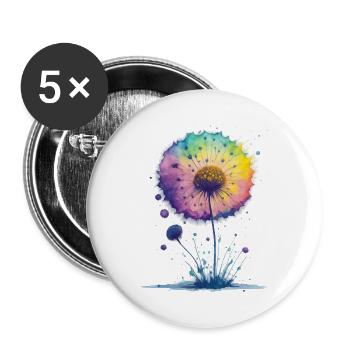 Flower - Buttons large 2.2''/56 mm (5-pack) - white - Front