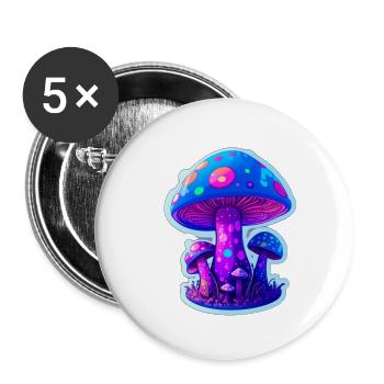 magic mooshroom - Buttons groß 56 mm (5er Pack) - Weiß - Vorne