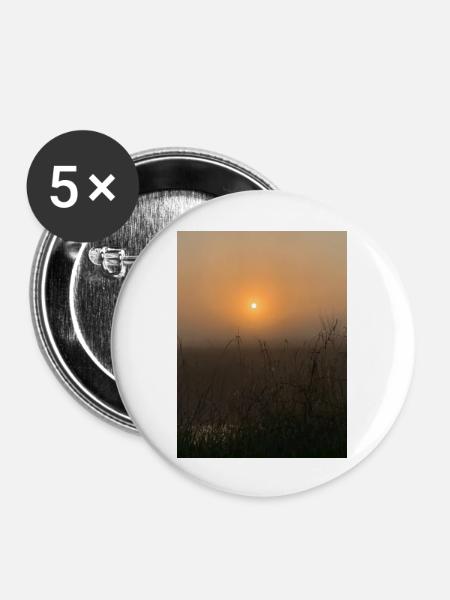 Sonnenaufgang - Buttons groß 56 mm (5er Pack) - Weiß
