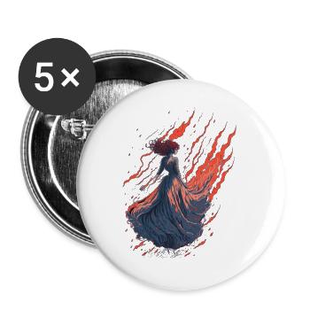 Ghost fau - Buttons large 2.2''/56 mm (5-pack) - white - Front