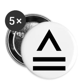 Correspond à des caractères équivalents à - Lot de 5 grands badges (56 mm) - blanc - Devant