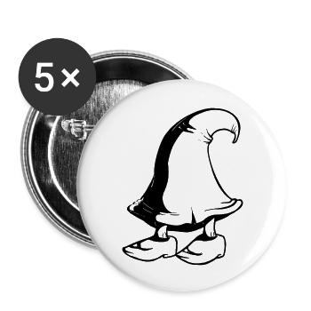 Zipfelzwergs - Buttons large 2.2''/56 mm (5-pack) - white - Front