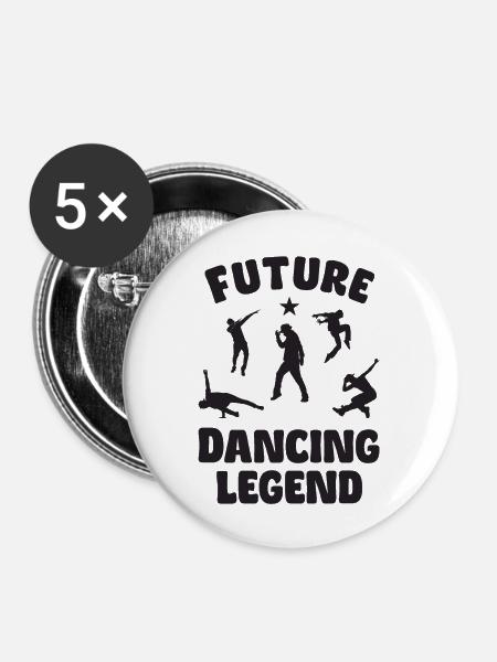 Future Dancing Legend - Buttons groß 56 mm (5er Pack) - Weiß