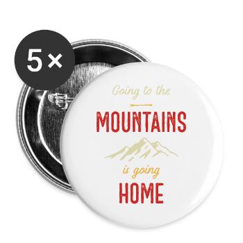 Going to the Mountains is Going Home - Buttons large 2.2''/56 mm (5-pack) - white - Front