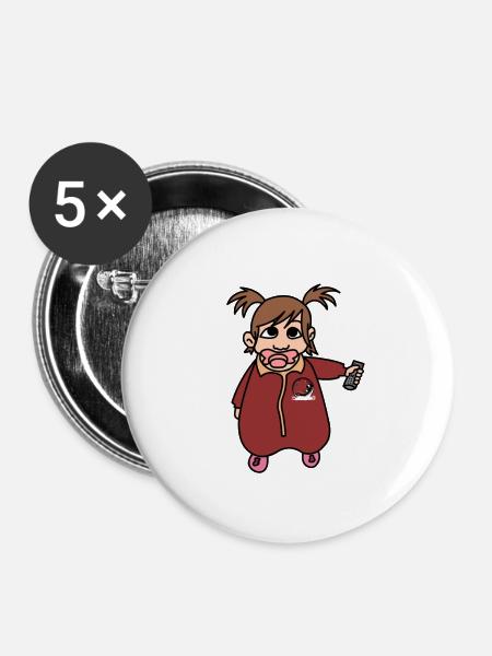 Der Schlafsack - Buttons groß 56 mm (5er Pack) - Weiß