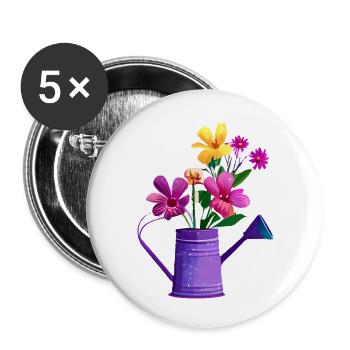 Gardener, hobby gardener, nursery, gardening, gardening, garden - Buttons large 2.2''/56 mm (5-pack) - white - Front