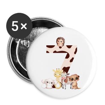7th anniversary - seventh anniversary animals - Buttons large 2.2''/56 mm (5-pack) - white - Front