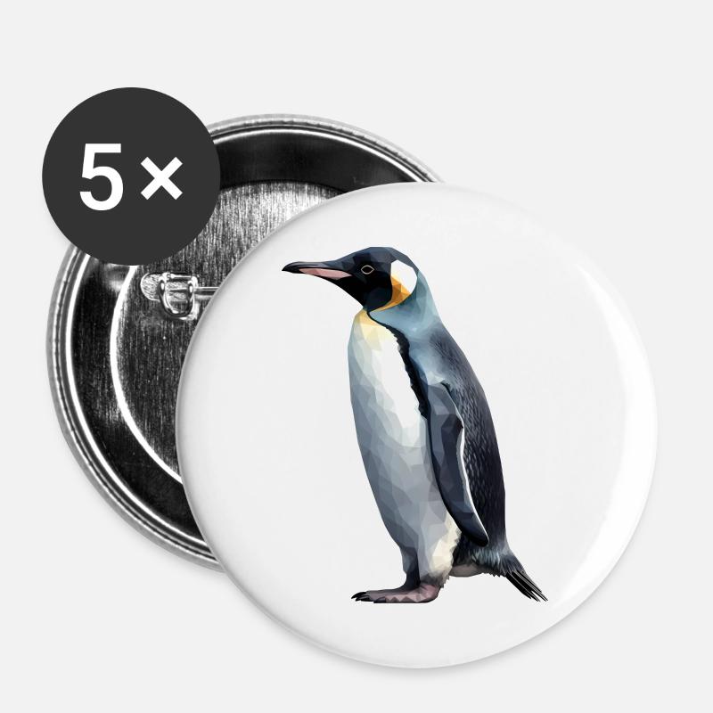 Emperor Penguin - Buttons large 2.2''/56 mm (5-pack) - white